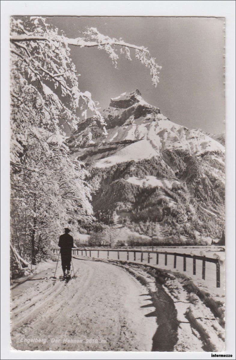 Cartoline postali: Engelberg // Langläufer Hahnen – Usato da Basel venduto da intermezzo12