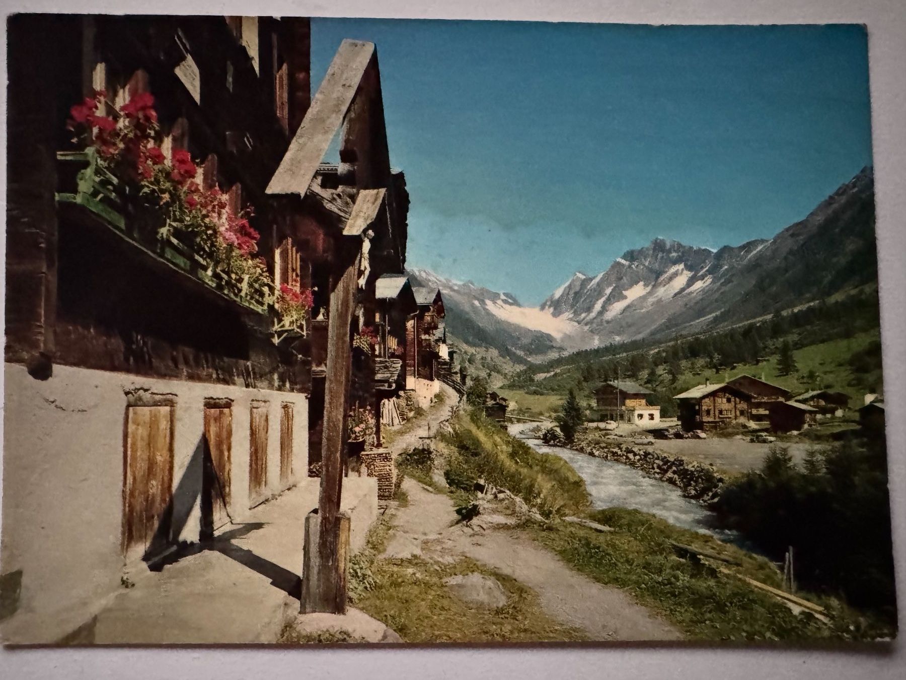 Cartoline postali: BLATTEN - Lötschental mit Lötschenlücke - Ansichtskarte – Usato da Tegerfelden venduto da siebenmacky