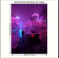 Neon-Stimmung Leinwandbild 50x70cm
