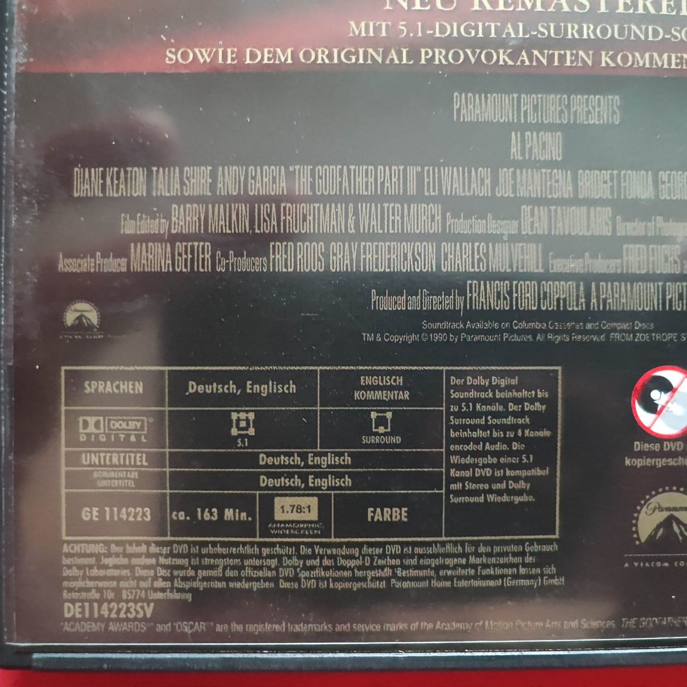 Tutti i DVDs: Der Pate III – Usato da Dübendorf venduto da kb86_MOVIE 2