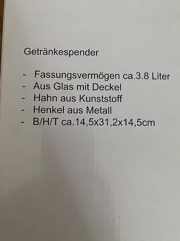 Contenitori & Simili: Getränkespender 3.8L – Nuovo (secondo la descrizione) da Glarus venduto da Iroccinha 1
