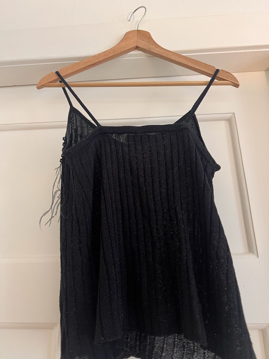 Zara Top: Zara Black Sequin Cami Top - Size S! – Usato da Erlenbach ZH venduto da Ma.Pi 1