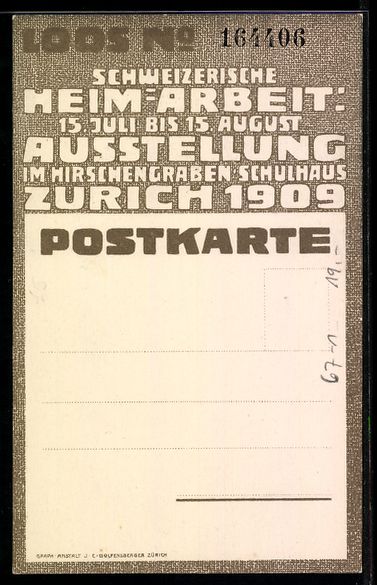 Cartoline postali: Zürich, Ausstellung Schweizerische Heim – Usato da Berlin venduto da bartko-reher 1