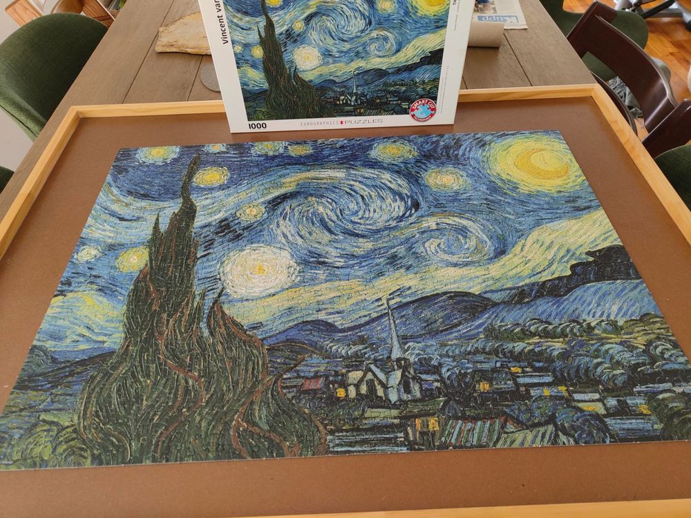 Puzzle 1000 Teile „Sternennacht“ Von Vincent Van Gogh – 73,5 X 51 Cm, Premium-Qualität