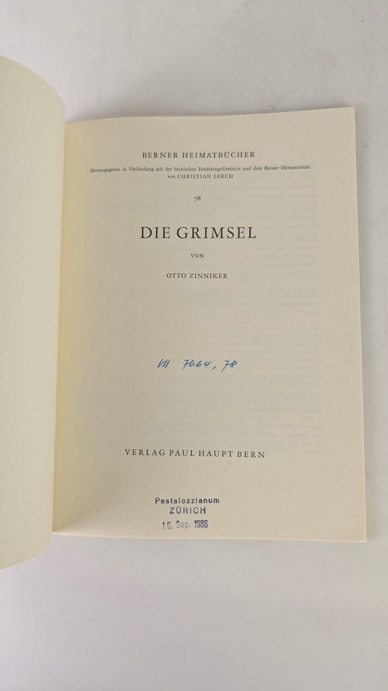 Libri: Berner Heimatbücher: Die Grimsel – Usato da Zürich venduto da axolottchen 3