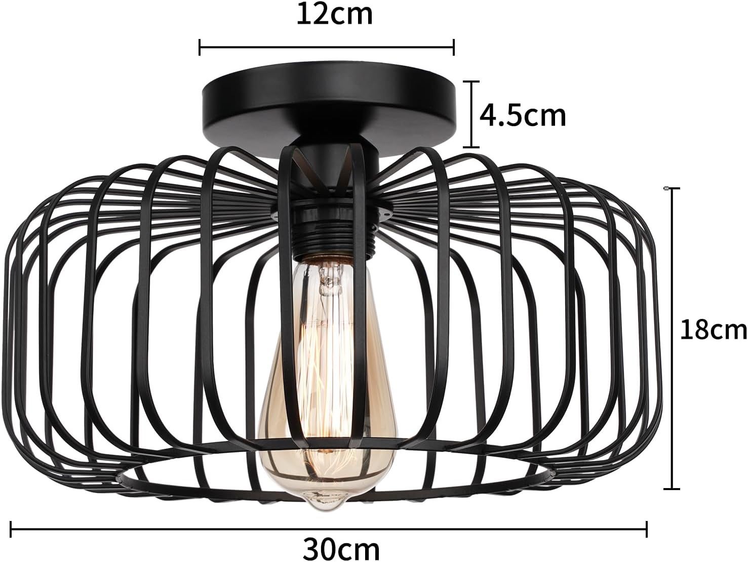 Lampadari & plafoniere: Vintage Deckenlampe Metall Schwarz E27 – Nuovo e nell'imballaggio originale da Gossau ZH venduto da amzbud 6
