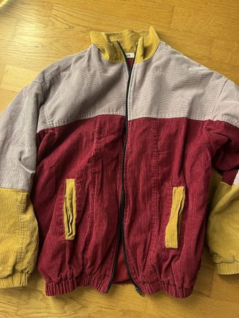 REWORK Cordjacke Colourblock gefüttert - Gr. L