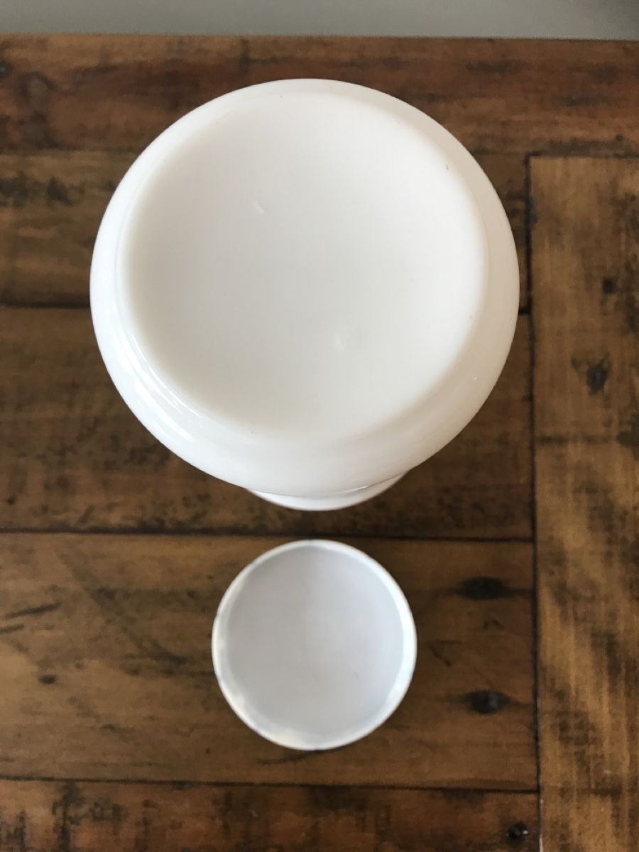Bicchieri: Vintage Vorratsdose Milchglas – Usato da Rapperswil SG venduto da cosiba01 3