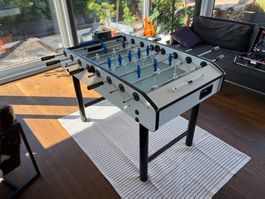 Töggelikasten Saldi Italy Tischfussball mit Glasspielfeld