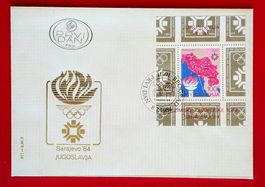 JUGOSLAWIEN OLYMPISCHE SPIELE SARAJEVO PRVI DAN FDC 1984