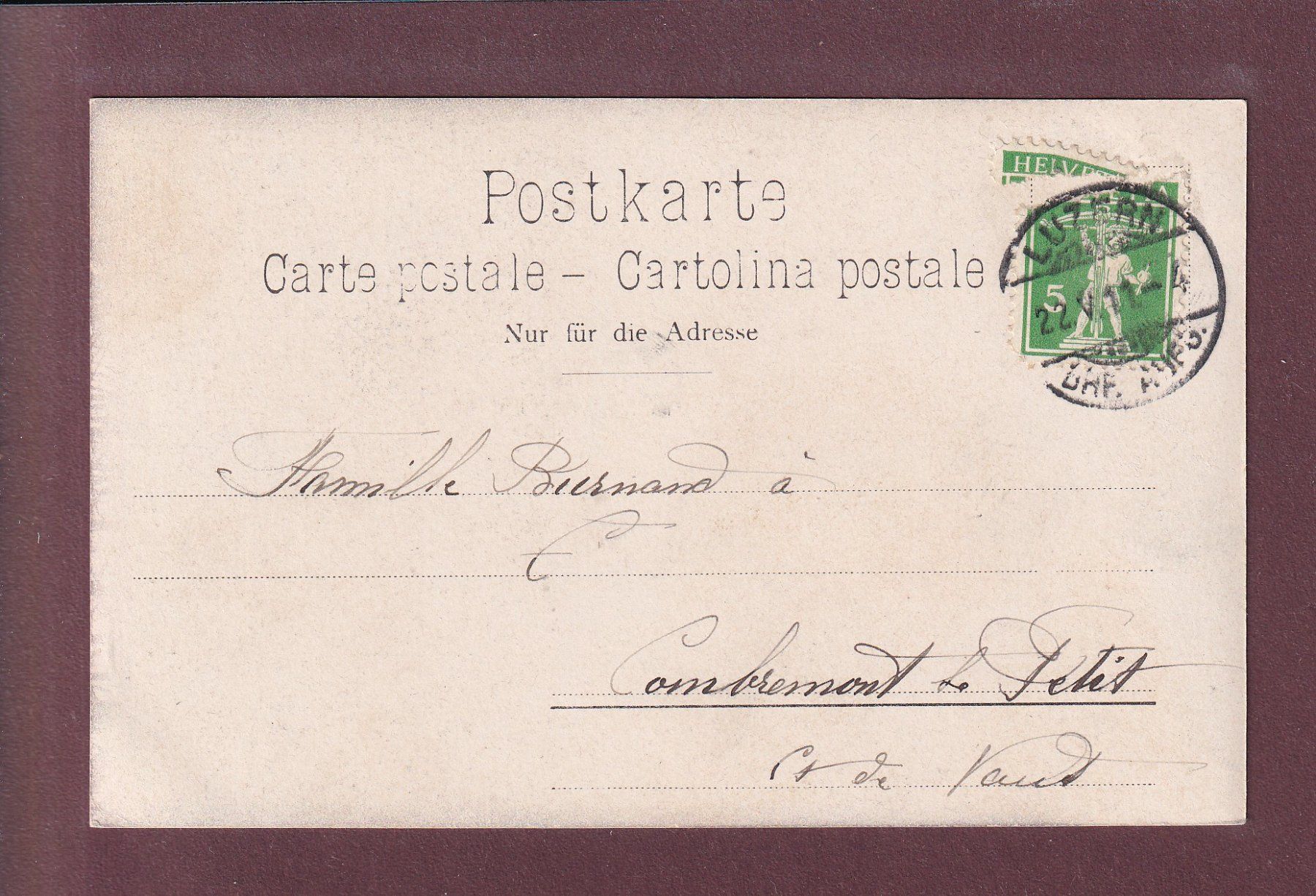 Ansichtskarten: LUZERN - Gletschergarten - 1911 – Gebraucht aus Pully von nicecards 1