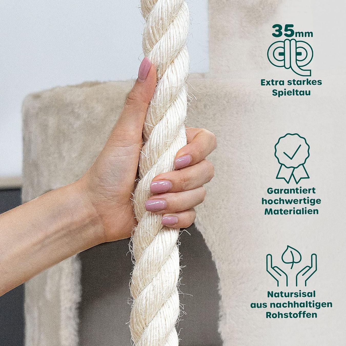 Katzenbaum - Kratzbaum: HAPPYPET Kratzbaum 171cm ‎Creme – Neu und originalverpackt aus Bottighofen von zaap 4