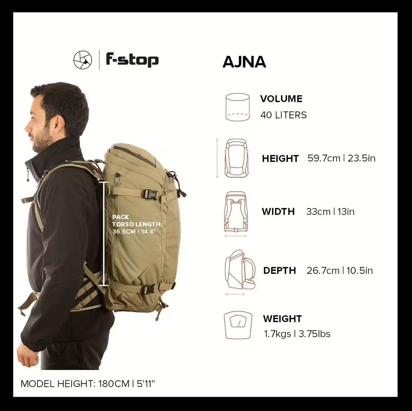 Zaini: F-Stop Kamerarucksack - Ajna – Nuovo (secondo la descrizione) da Sennwald venduto da MicNi 1