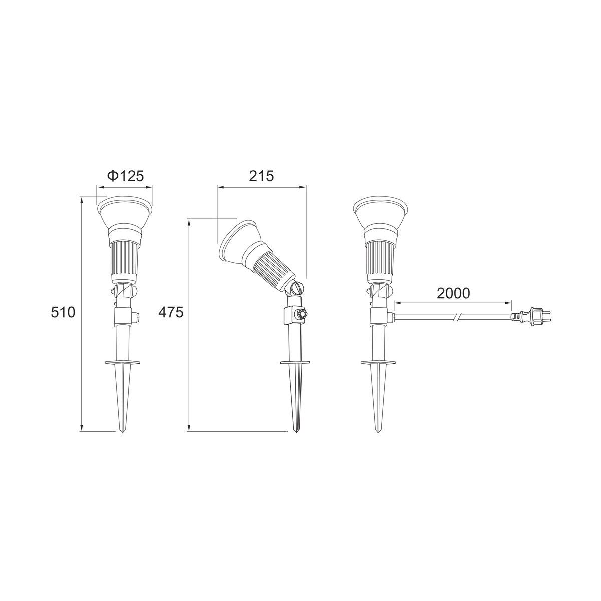 Lampade: Aussen Strahler, Erdspiess, 51 cm Höhe – Nuovo (secondo la descrizione) da Kreuzlingen venduto da Smart-Light 5