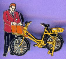 PTT   Pöstler mit Fahrrad