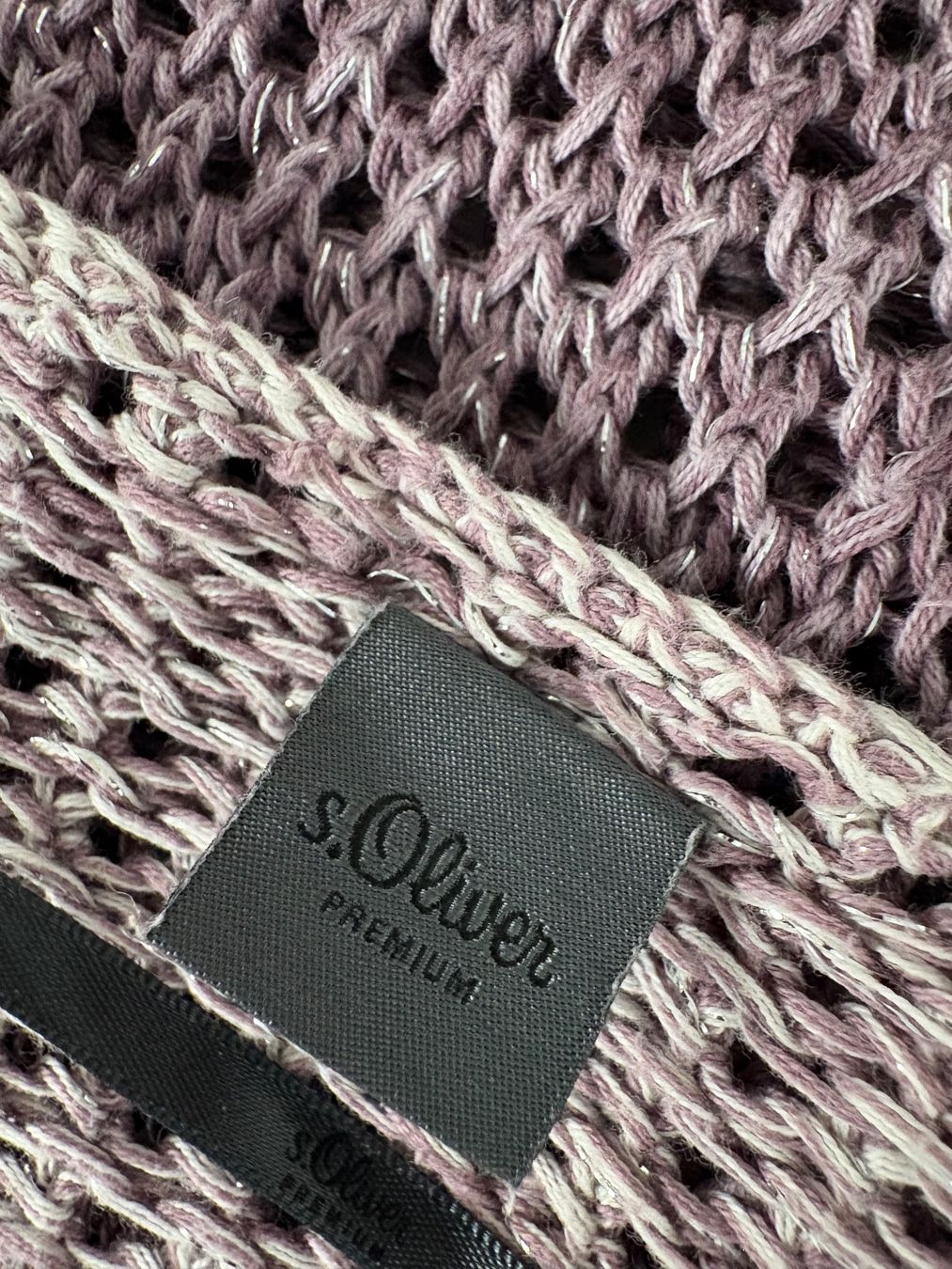 S.Oliver Maglioni & Felpe: S. Oliver leichter Strickpullover lila Glitzer 38 – Usato da Regensdorf venduto da secondchancefashion 3