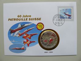 2024, Numisbrief "60 Jahre Patrouille Suisse 1964 - 2024"