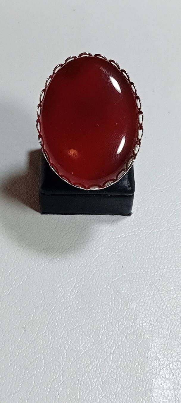 Anelli: ring antiksilber platered  mit rot achat – Nuovo (secondo la descrizione) da Basel venduto da bij_5hqd 2