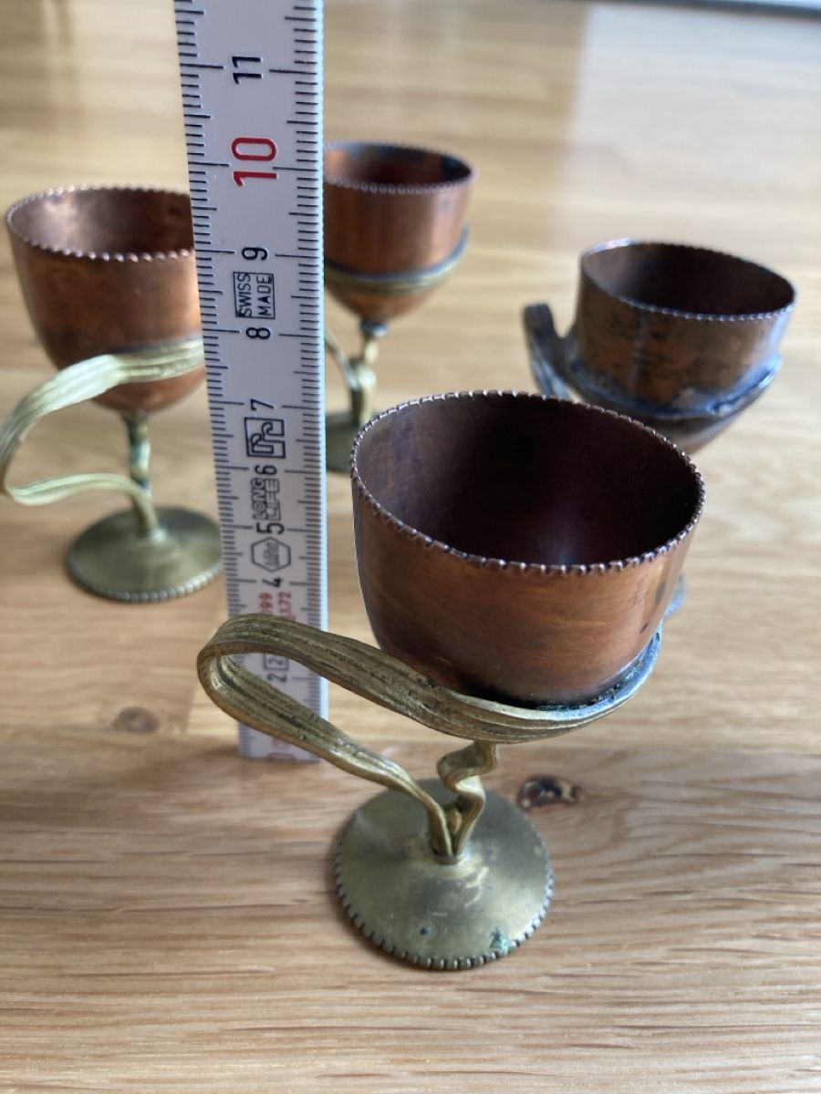 Altre Stoviglie: 5 Vintage Eierbecher, Kupfer/Messing – Usato da Staad SG venduto da gab_7dr9 1