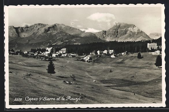 Cartes postales: AK Crans-s-Sierre, Panorama et le Rawyl – D'occasion à Berlin par bartko-reher