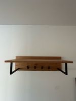 Wandgarderobe mit 4 Haken und Ablage