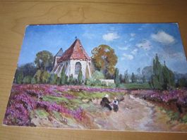 No 10 antike Postkarte DAME mit Kind