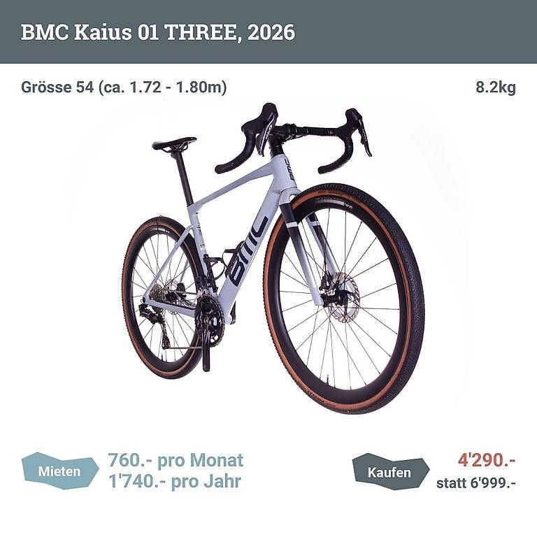 Vélos: BMC Kaius 01 THREE (2026), Grösse 54 – D'occasion à Zürich par Testo 1