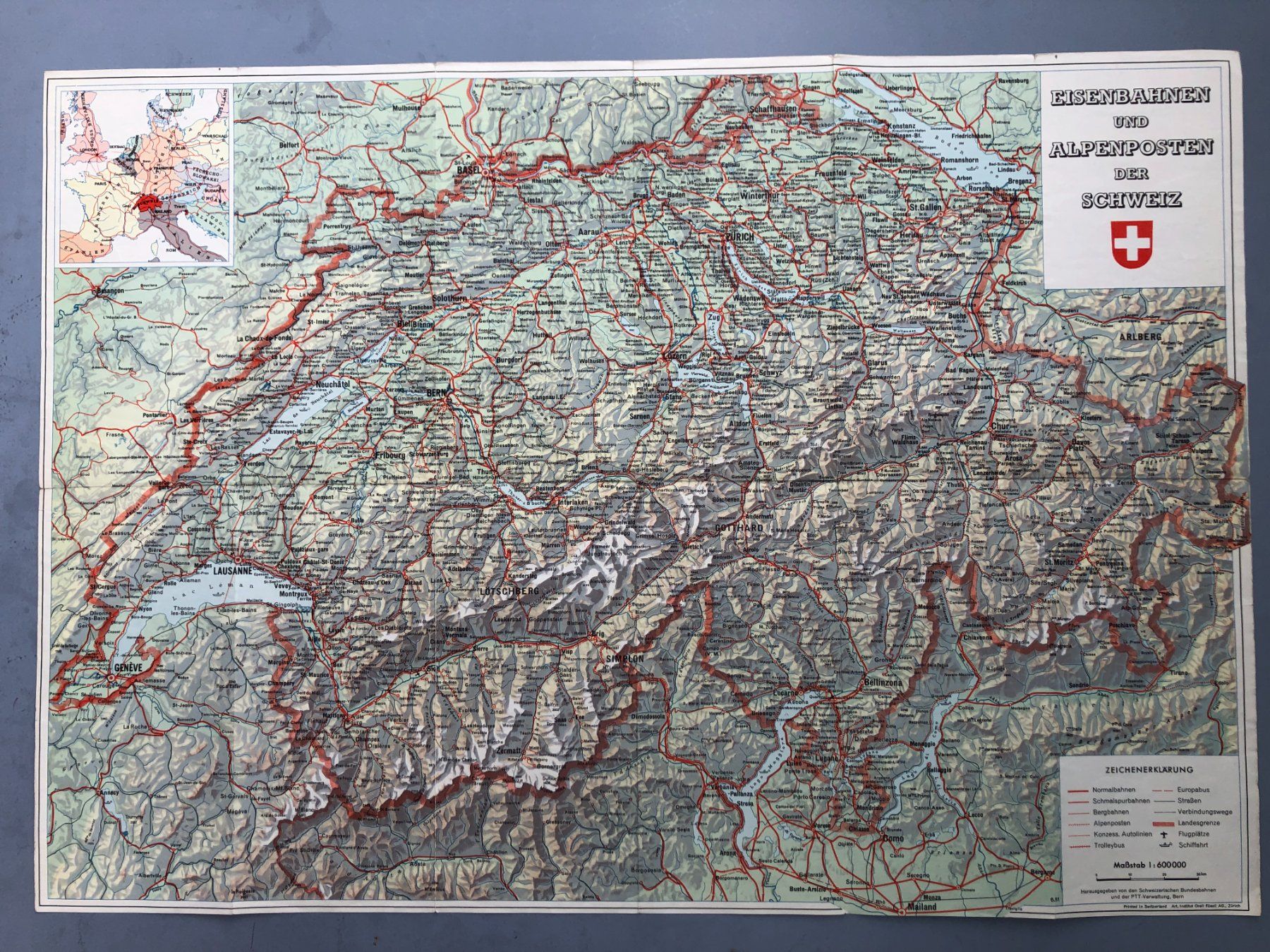 Landkarten & Atlanten: Schweizerische Alpenposten: Ferien in der Schweiz – Gebraucht aus Zürich von allp 1