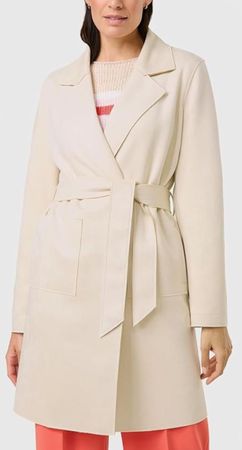 Gerry Weber Grösse 44 Mantel Stoff Wildleder Optik beige