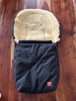 Kaiser Lammfell-Fusssack für Kinderwagen – Schwarz – warm & 