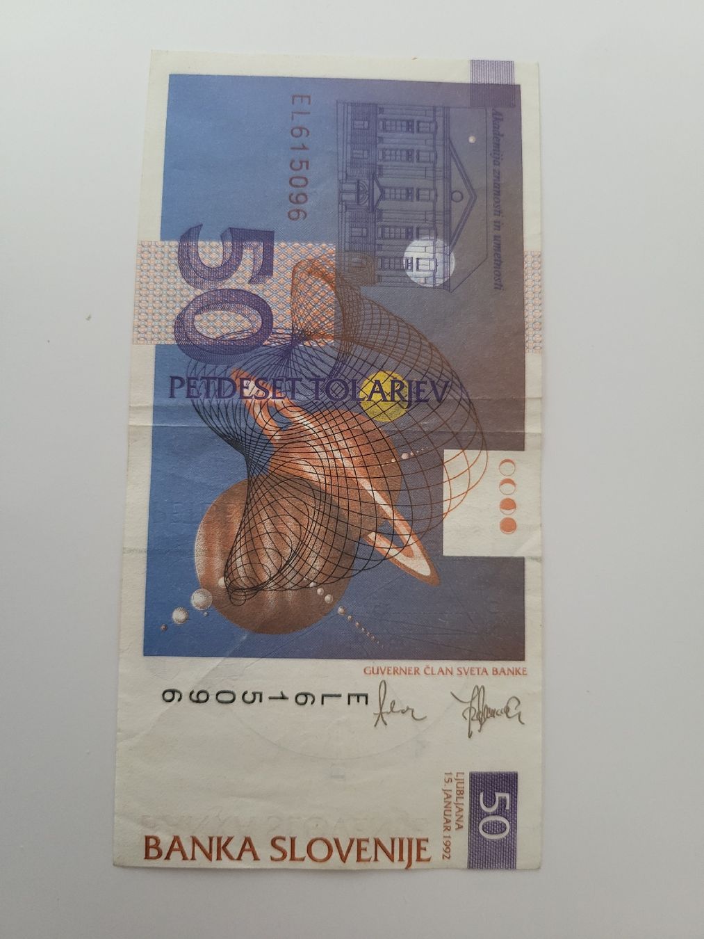 Banknoten: 50 Tolarjev Banka Slovenije – Gebraucht aus nunningen von mic_88k2 1