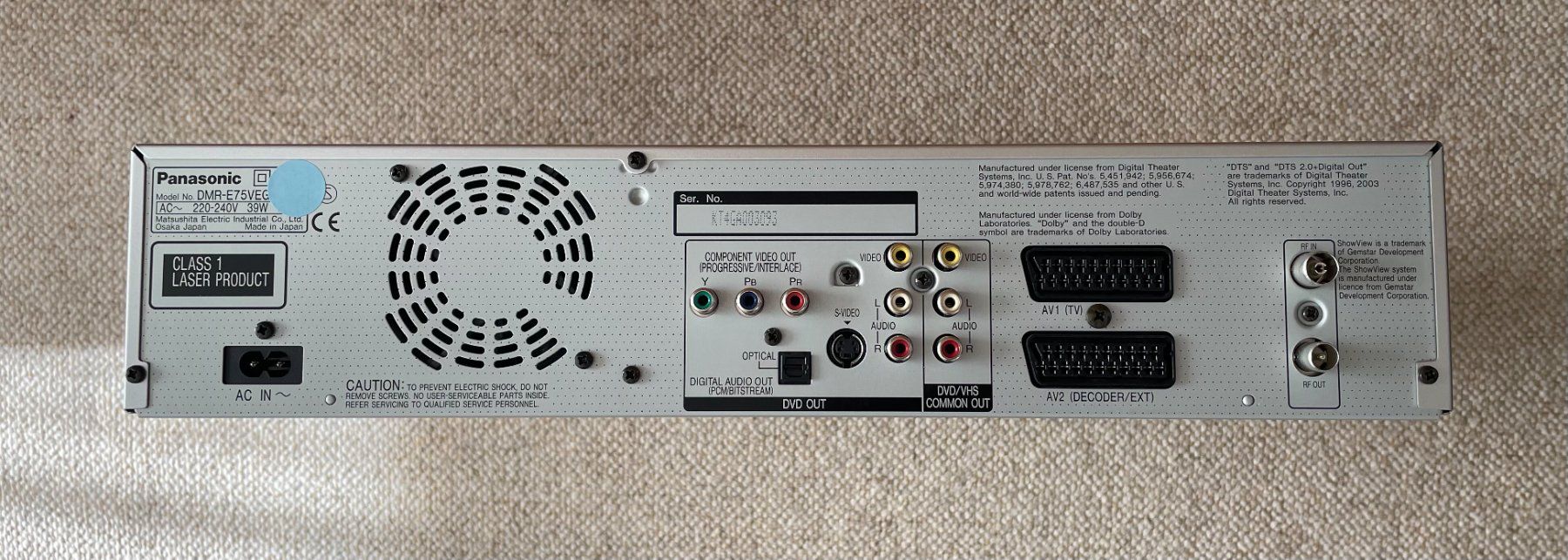 Panasonic Sistemi audio & multimediali: Panasonic DVD-Videorecorder DMR-E75V – Usato da Rümlang venduto da Boehneli7 1