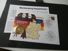 Deutschland 1993, 1 Mark Mecklenburg-Vorpommern in Münzbrief