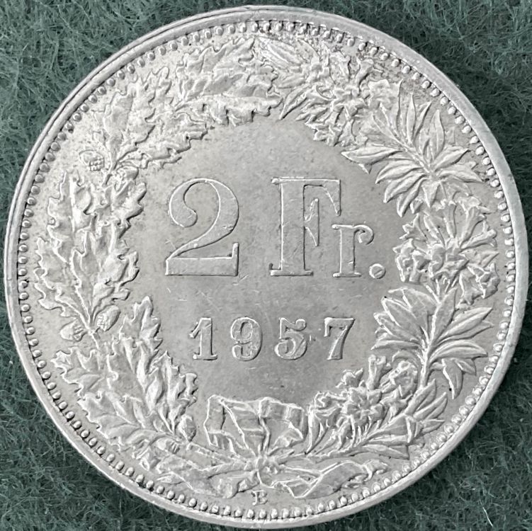 Pièce De Monnaie 2 Francs Suisse 1957 | Kaufen Auf Ricardo