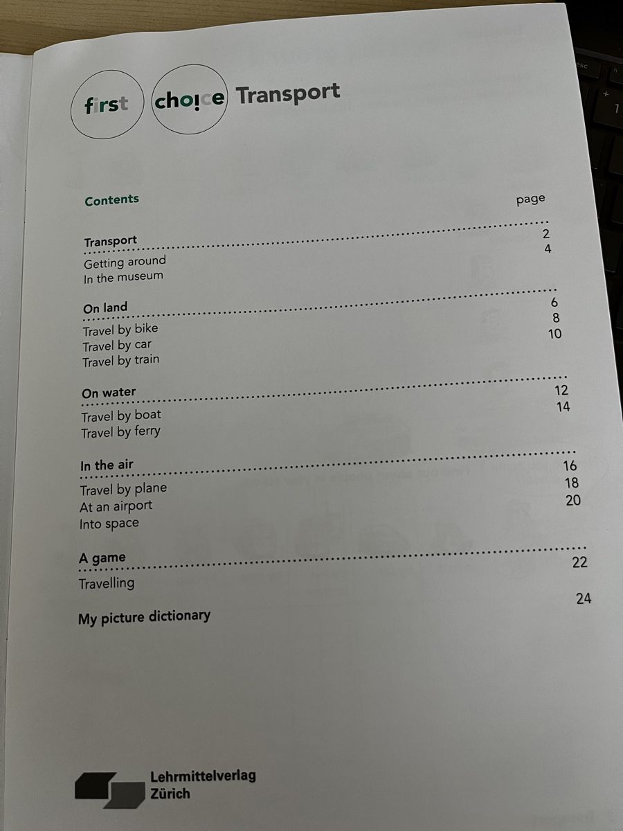 Bücher: First Choice - Transport - Englisch Lehrmittel – Gebraucht aus Bassersdorf von McRob00 1