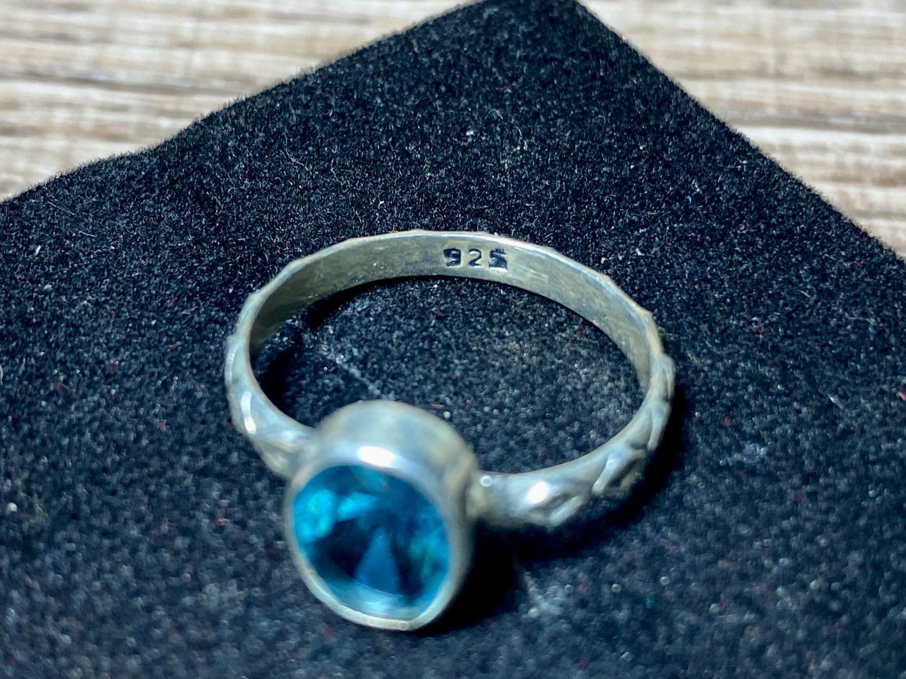 Anelli: 925 Silber Ring - natürlicher Blautopas – Nuovo e nell'imballaggio originale da Laax venduto da Kiki_Kingdom3 2