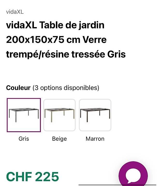 Tables: Table de jardin  – Neuf avec emballage d'origine à Villars-sur-Glâne par kirkyoyo