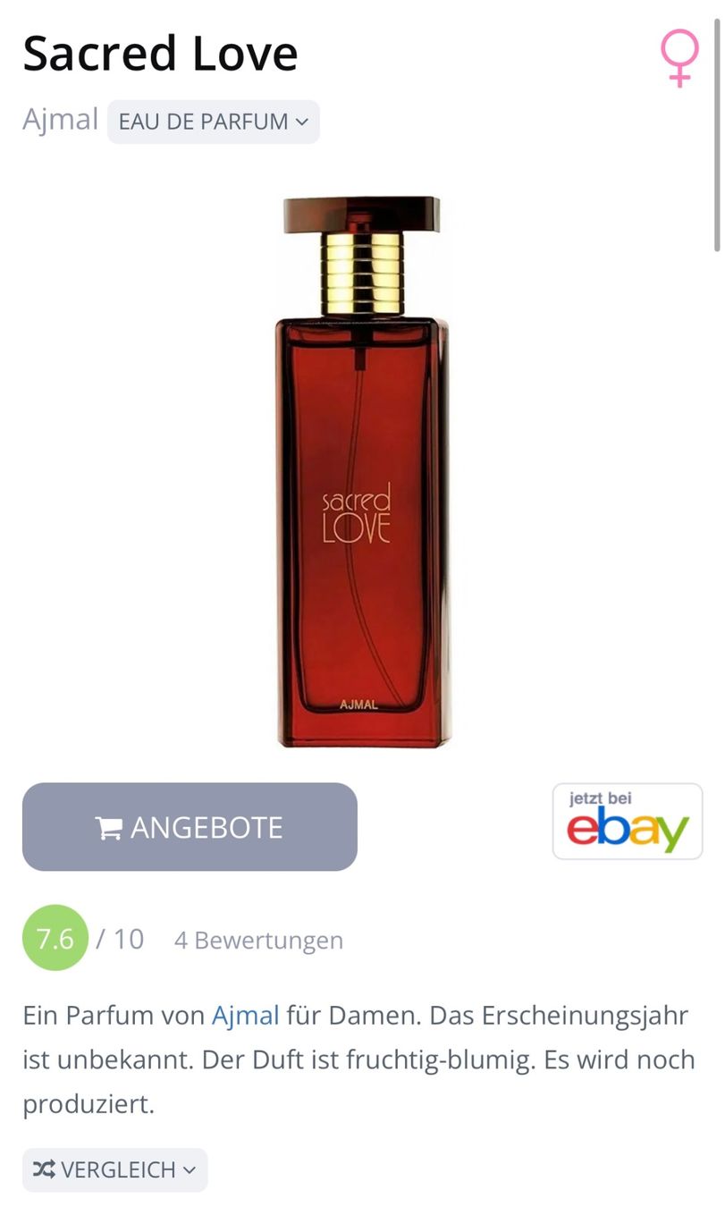 Profumi & Eau de Toilette: Ajmal Sacred Love EDP 5ml. Abfüllung – Usato da Zürich venduto da deruja 4