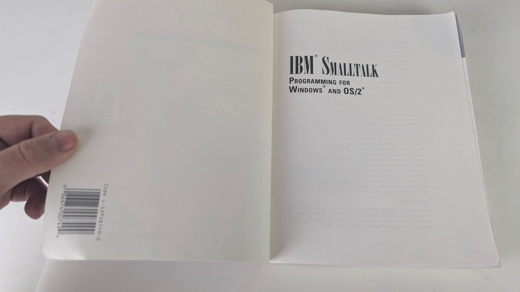 Libri: IBM Smalltalk Programming for Windows and OS/2 – Usato da Zürich venduto da 1.Simon 2