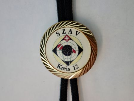 Bolo Tie Western Krawatte Cowboy Schützen SZAV KREIS 12 Gold