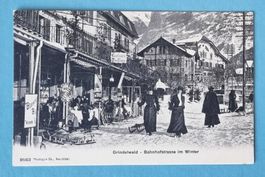 Grindelwald - Bahnofstrasse im Winter 1906