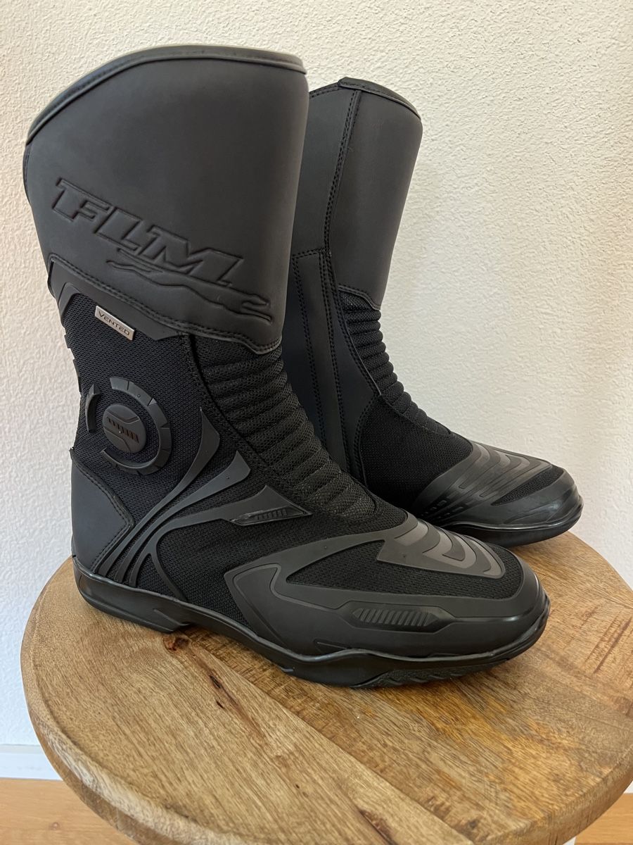 FLM Motorradstiefel Grösse 42, schwarz, Top Zustand! (Neu (gemäss