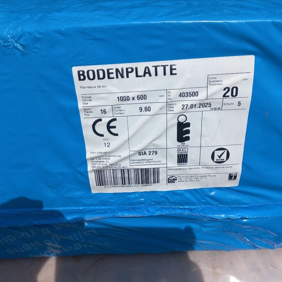 Materiale di riempimento: Dämmung Flumroc Bodenisolation – Nuovo (secondo la descrizione) da Jonen venduto da bue_b7z7