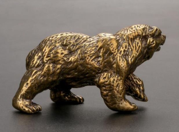 Statuette: Braun Bär Statue aus messing – Nuovo e nell'imballaggio originale da Uerkheim venduto da Kaufoption 2