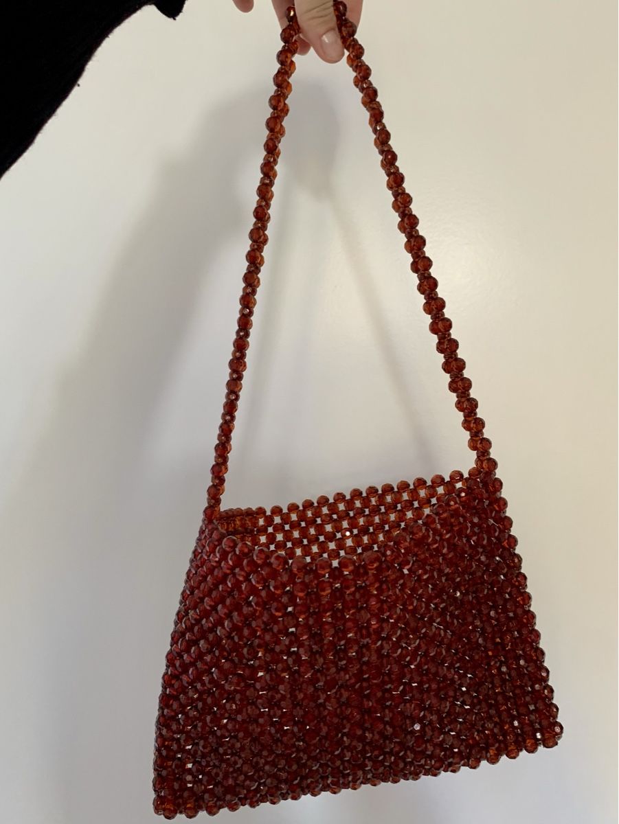 Borse da donna: Perlentasche braun/rot – Nuovo (secondo la descrizione) da Zürich venduto da eva_kyl9 3