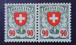 Wappenmuster ZNr. 163y ** im Paar, SBK 150.00