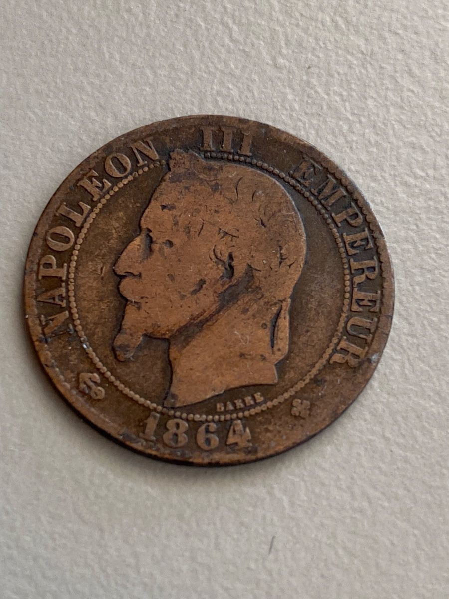 Tutti le monete: France - 5 centimes - 1864 – Usato da Payerne venduto da Mike1682