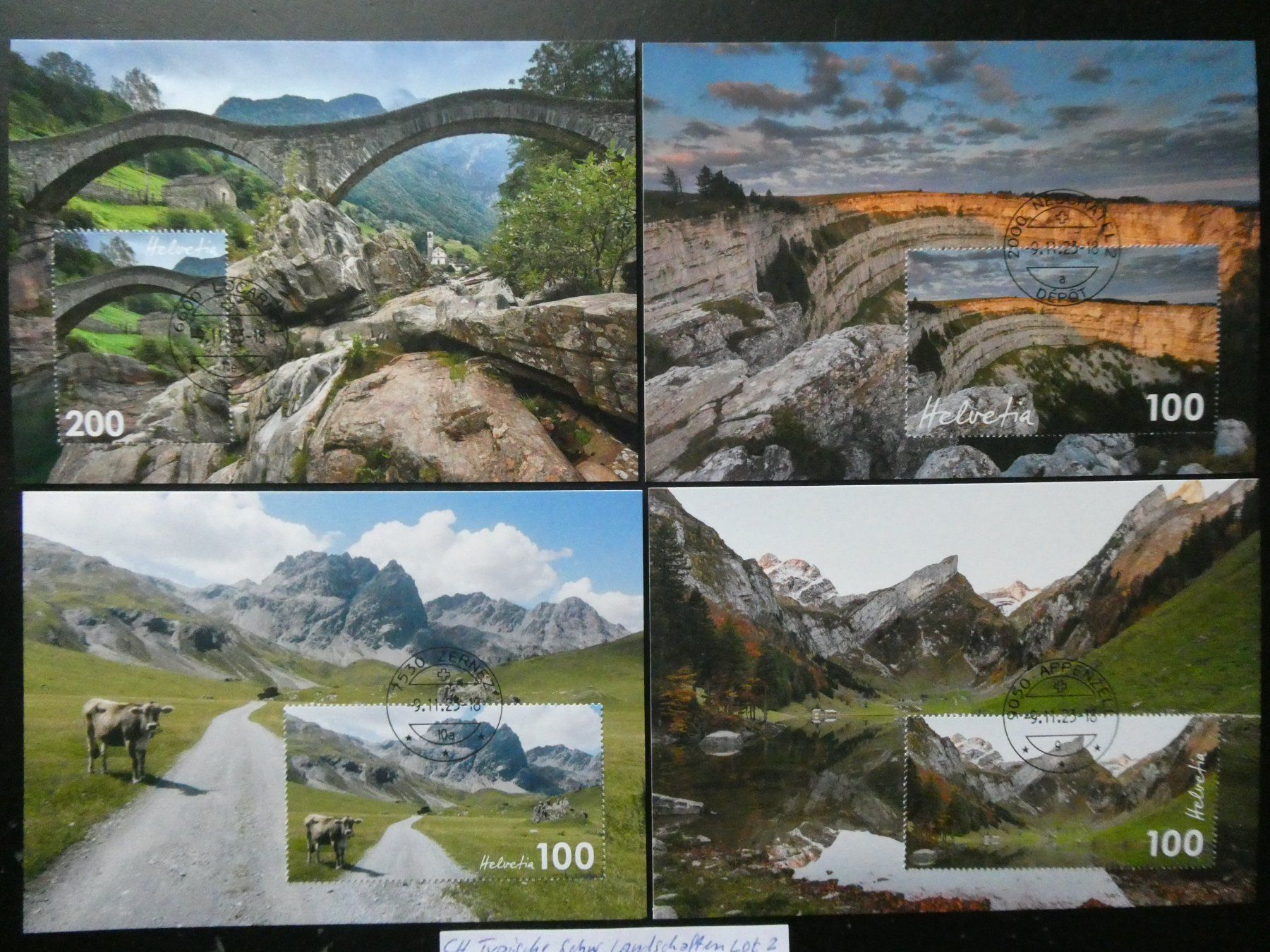 Tutti i francobolli: CH Typische Schweiz. Landschaften Lot 2 – Usato da Lausen venduto da Herbamare01