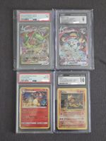 LOT 4 GRADED POKÉMON CARDS | RAYQUAZA, CHARIZARD + 2
