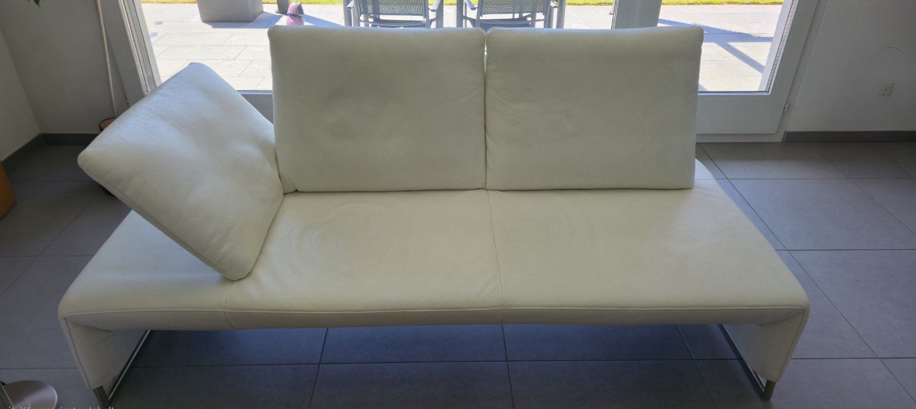 Koinor Divani: 2 elegante Sofas, Cremeweiss Leder, 2 Stück, top Zustand – Usato da Wettswil venduto da Susannecarla 3